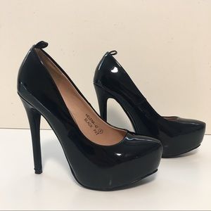 Black Patent High Heels